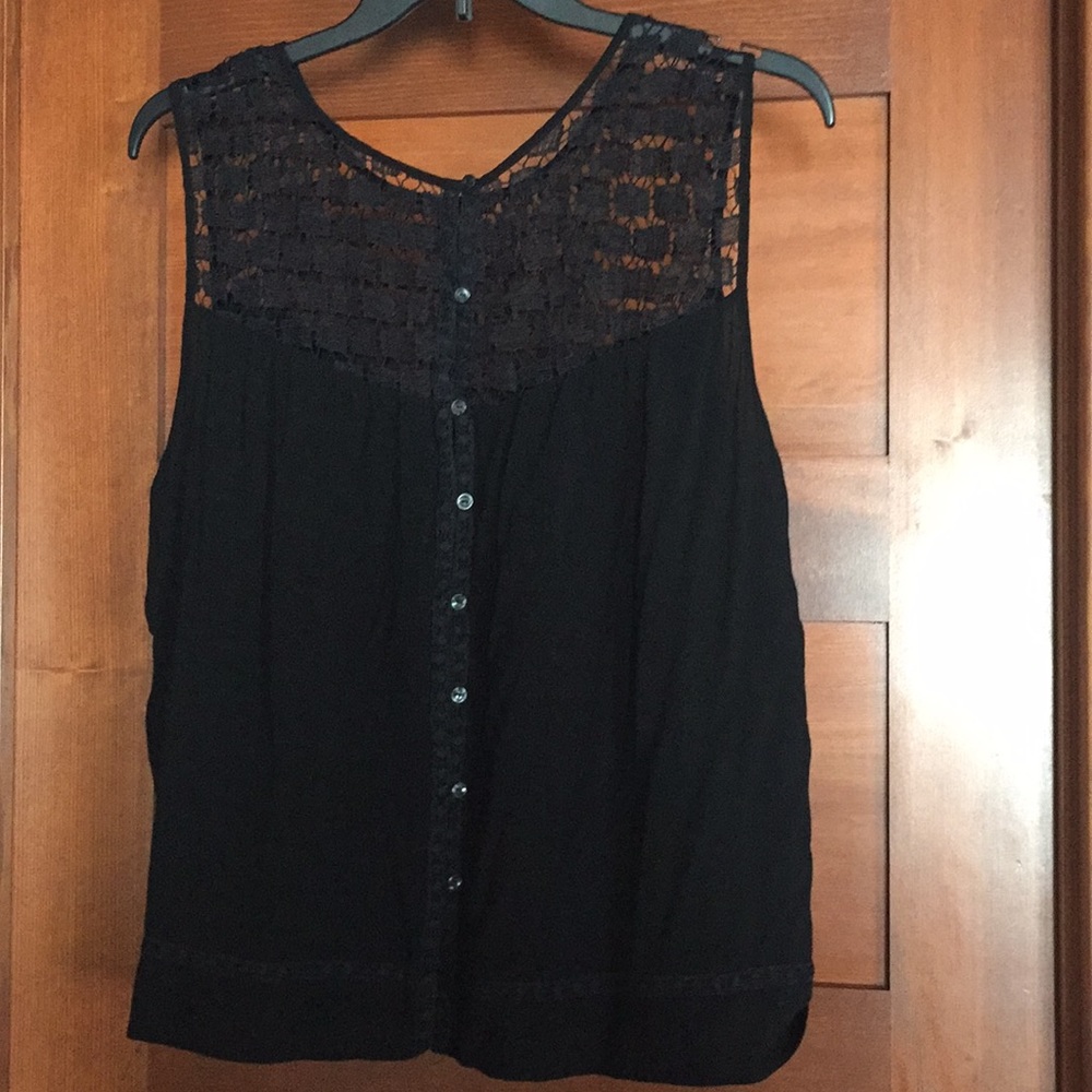 Black tank with lace top